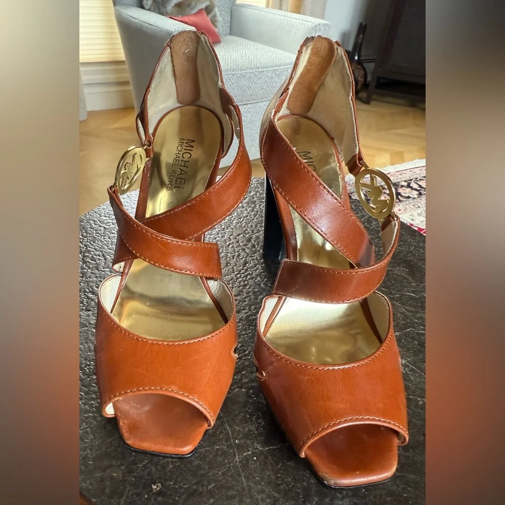 Michael Kors Brown Leather Heels